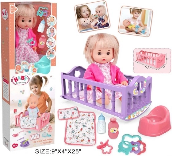 Baby Sweet Love babydokke med vugge