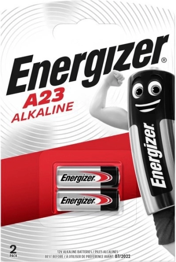 Energizer A23 alkalisk batteri 12 V, 2 stk.