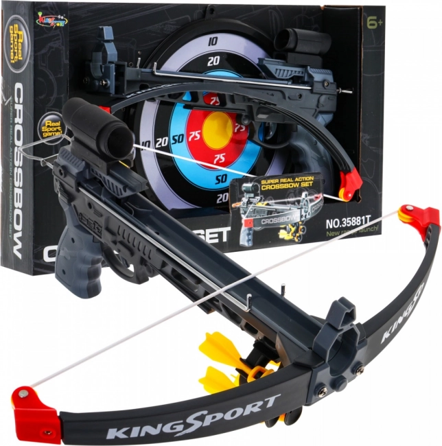 Armbrøst til børn (6+) Sportsæt 7 dele + Skive + 5 pile + Sigte