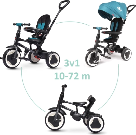 Qplay foldbar trehjulet cykel Rito EVA grøn-blå
