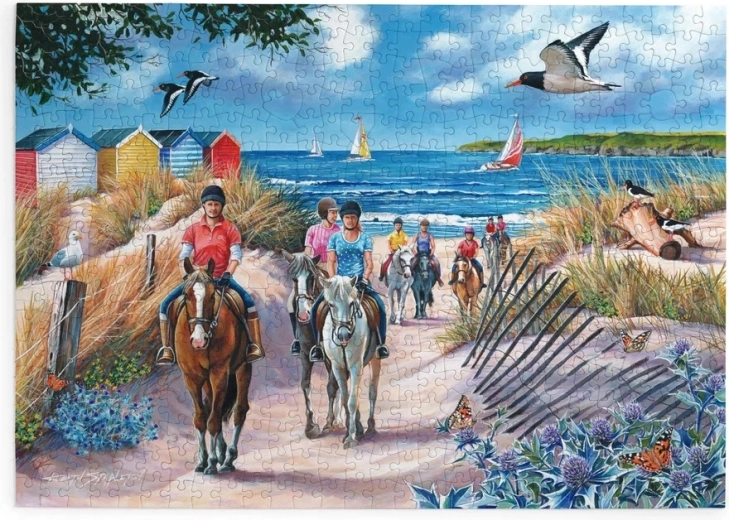 House of Puzzles Heste ved havet – puslespil med 500 store brikker