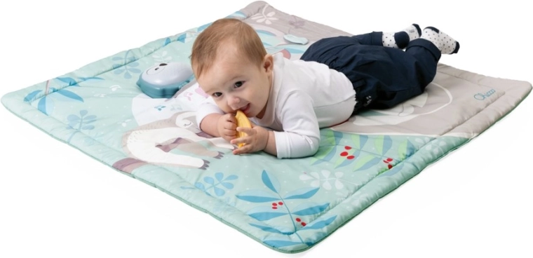Chicco legetæppe Ugle 2-i-1 med natlys 80 × 80 cm