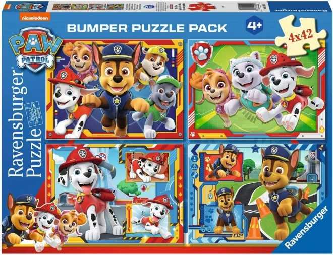 Puslespil Paw Patrol 4x42 brikker fra Ravensburger