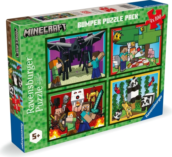 Puzzle Minecraft 4 x 100 brikker