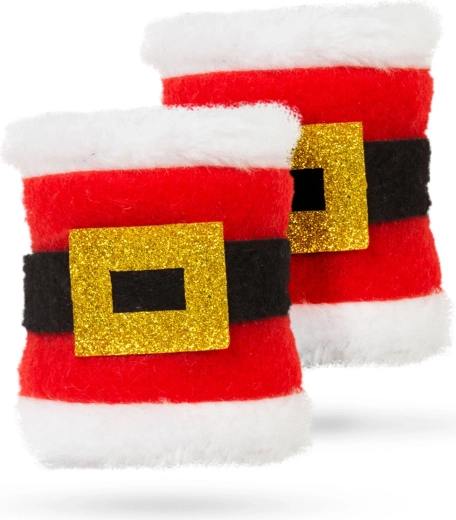 Jule-servietringe med Sankt Nikolaus - 2 stk.