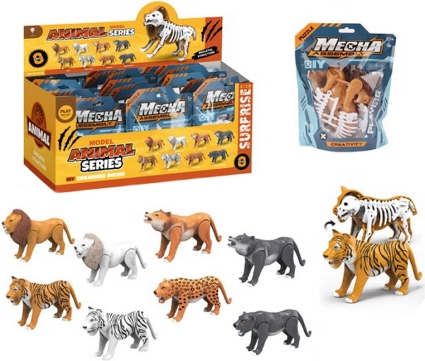 Safari-dyr med skelet – saml-selv-figur