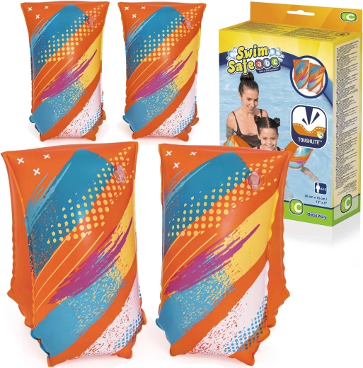 Oppustelige svømmevinger L/XL med sommerfuglemotiv BESTWAY