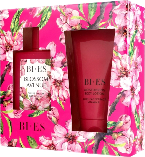 Gavesæt til kvinder BI-ES Blossom Avenue – parfumeret vand 100 ml + bodylotion 150 ml