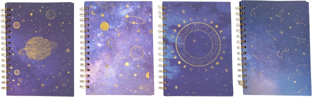 Linjeret notesbog med spiral 15 × 21 cm Zodiac, 100 sider