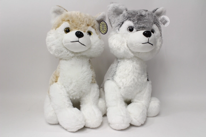 Plysset huskyhund 40 cm