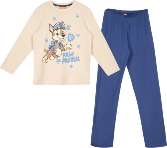 Børnepyjamas med Paw Patrol Chase i beige og mørkeblå