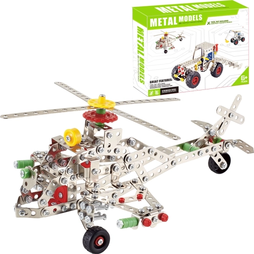 Metalkonstruktionssæt helikopter 361 dele