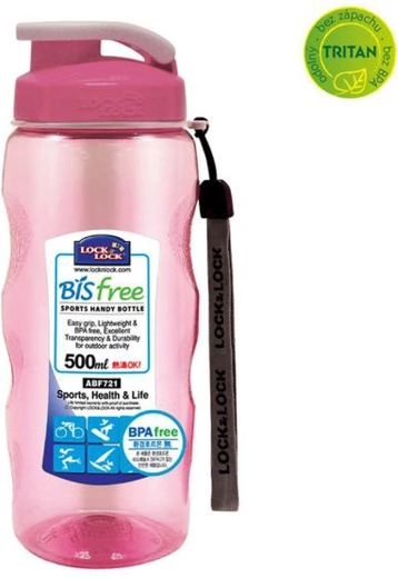 Bisfree vandflaske 500 ml lyserød