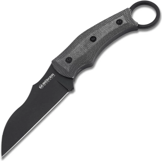 Taktisk karambit Magnum Straight Karambit, 9,7 cm, PVD, sort, Micarta, Kydex-skede