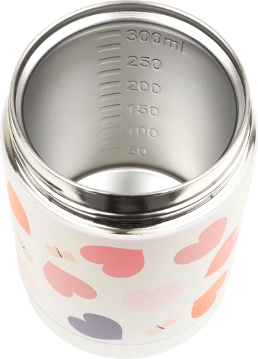 A Little Lovely Company isoleret madbeholder i rustfrit stål med hjertemotiv 300 ml