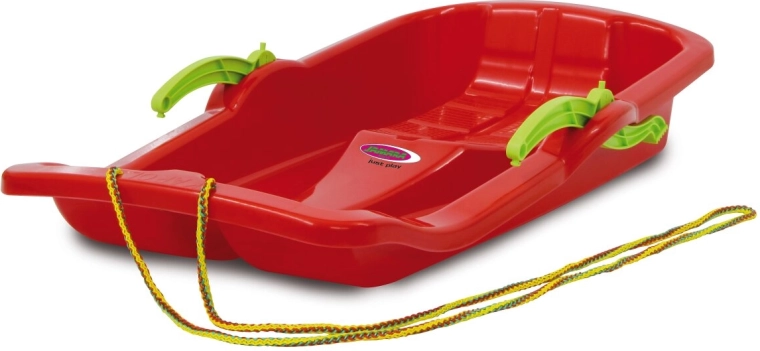 Snow Play bobslæde Karol 80 cm rød med bremser - 1 stk.