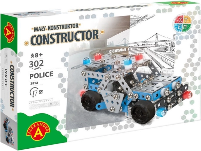 Byggesæt Little Constructor Politipatruljebil