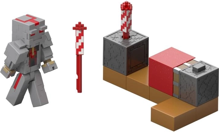 Minecraft actionfigur med fyrværkeriaffyrer 8 cm