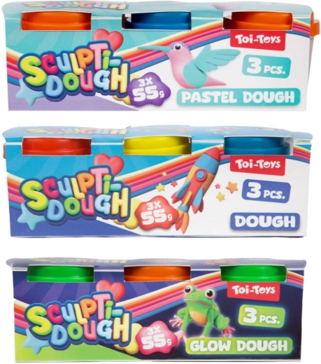 Modelervoks 3×55 g i bægre, 3 varianter, fra 12 måneder