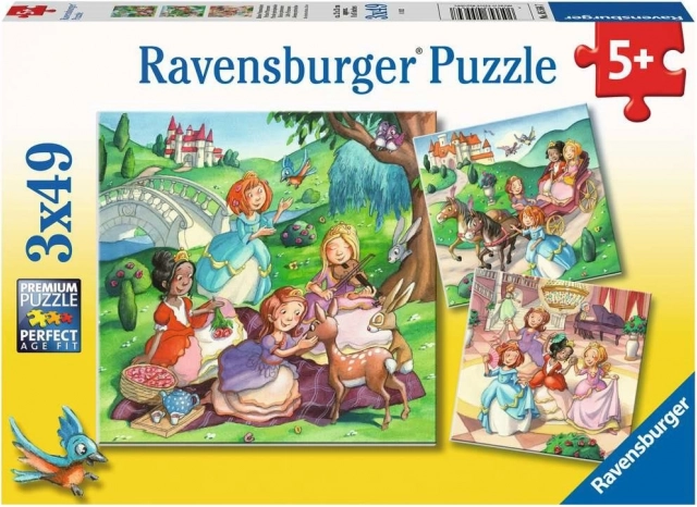 Puslespil Små prinsesser 3×49 brikker RAVENSBURGER