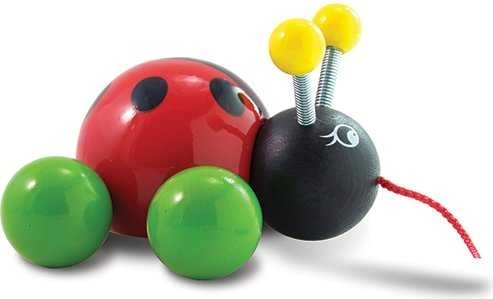 Trækkedyr mariehøne i træ VILAC