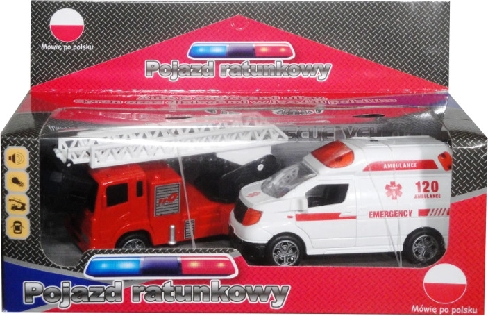 Redningskøretøjer med polsk stemmemodul (ambulance og brandbil)