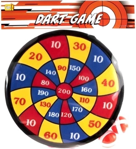Velcro-målskive 20 cm med 2 bolde