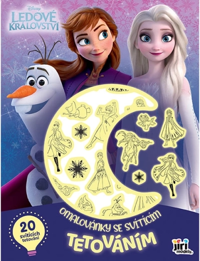Malebog med selvlysende tatovering Frozen Frost