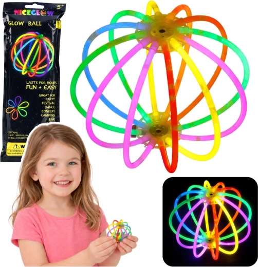 Dobbeltlysende armbånd med sommerfugl Neon Glow 20 cm