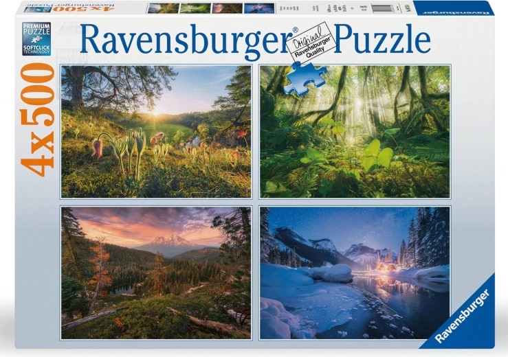 Puslespil De fire årstider 4×500 brikker Ravensburger