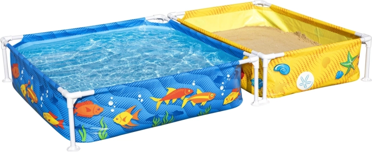 Bestway My First Frame Pool – sæt med børnepool og sandkasse 213 × 122 × 30,5 cm