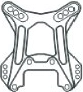 Forreste støddæmpertårn X3 CNC af 7075-aluminium, 5 mm HN