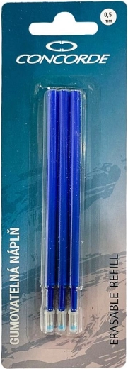 Refiller til viskeligt pen CONCORDE, blå, 0,5 mm, 3 stk.