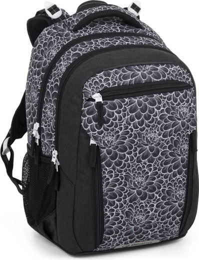 Bagmaster Porto skoletaske sort-hvid