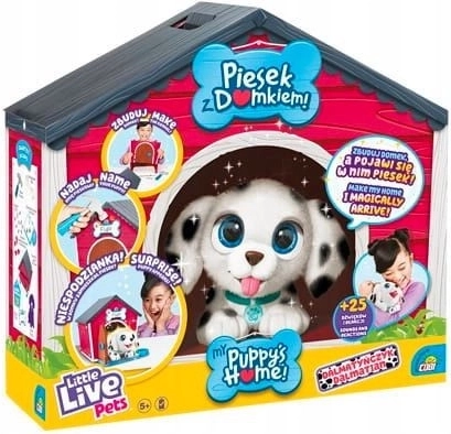 Maskot Little Live Pets dalmatiner med hus