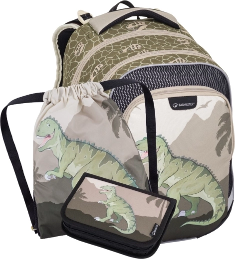 Bagmaster LUMI 24 C lille skolestart-sæt til førsteklasseselever med dinosaur