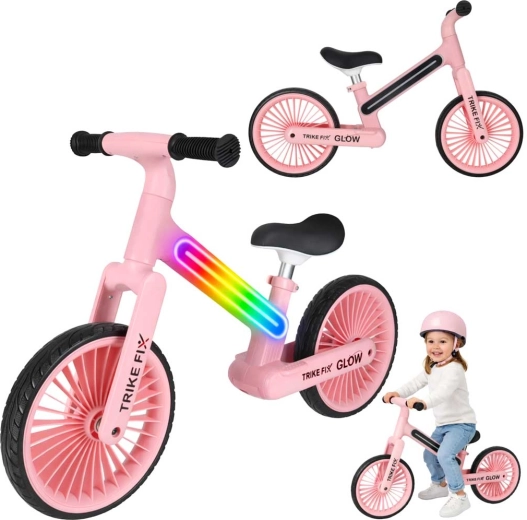 Trike Fix Glow LED løbecykel til børn – Pink