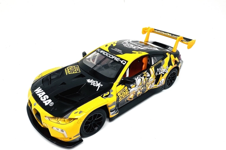 BMW M4 GT3 WASA bilmodel 1:24 med lys og lyd