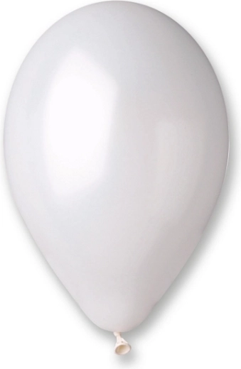 Perlemors-metalballoner 10" hvide