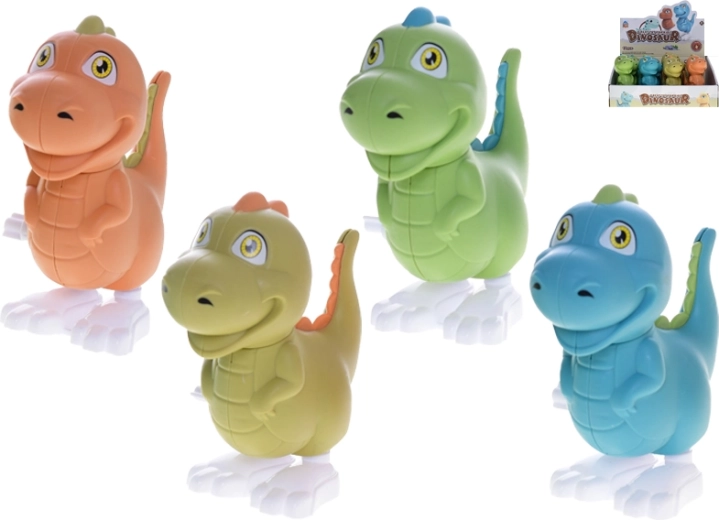 Hoppende dinosaur 11 cm med optræk