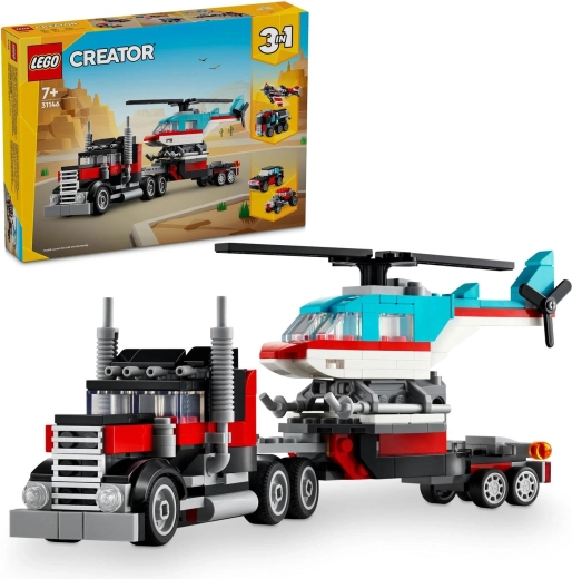 LEGO Creator lastbil med lad og helikopter