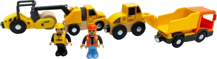 2Kids Toys sæt med entreprenørmaskiner med figurer