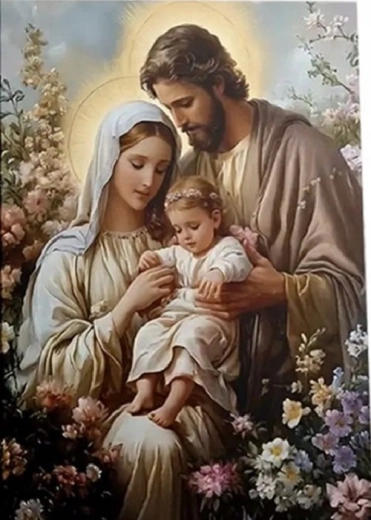 Diamantmaling Den Hellige Familie 30 × 40 cm
