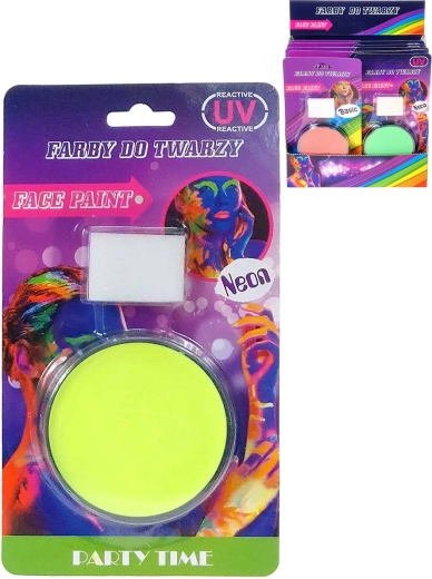 Ansigtsmaling til børn klassisk/UV neon 12 farver - 1 sæt