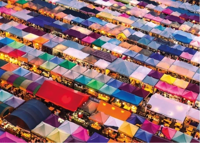 Puslespil thailandsk marked – 1000 brikker GIBSONS