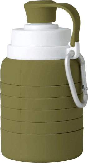 Mininor sammenklappelig silikoneflaske moss green