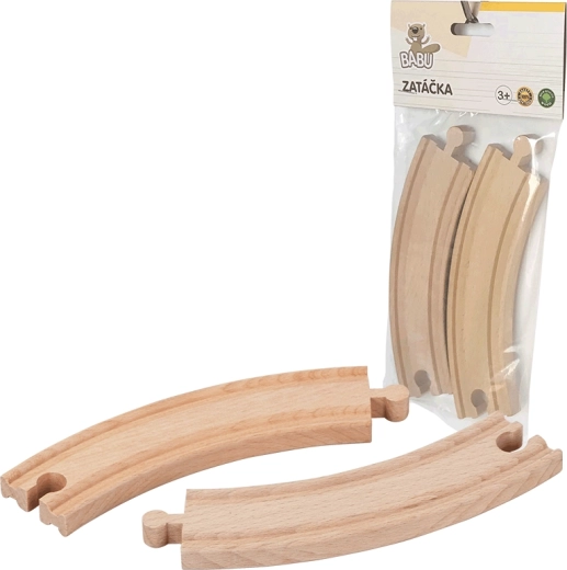 Babu trækonstruktion skinner – kurve 17 cm, 2 stk.