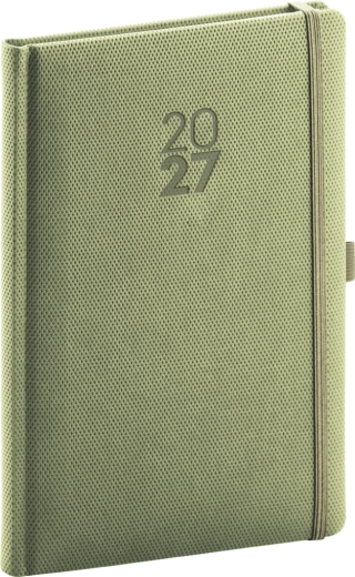 Notique ugekalender Diamante 2027 oliven 15 × 21 cm