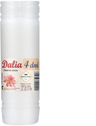 Sæt med 10 parafinpåfyldninger DALIA 18 cm, 96 timer