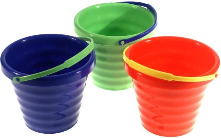 Børnespand til sand 16 cm med hank 1,4 l - 1 stk.